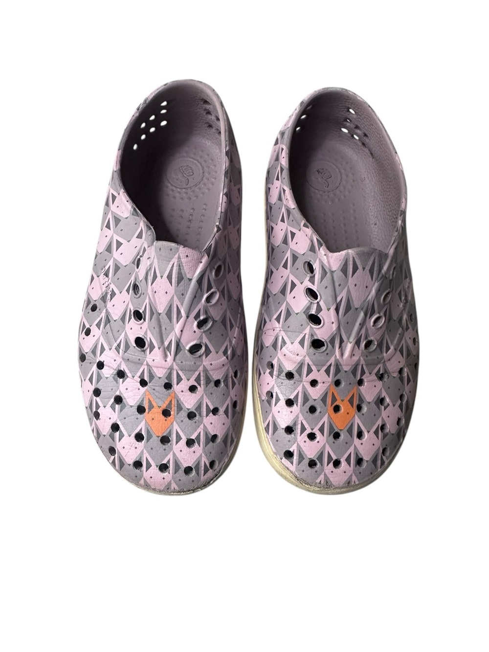 Native Shoes Jefferson Slip-On Purple Pink Fox Print Toddler Size 13